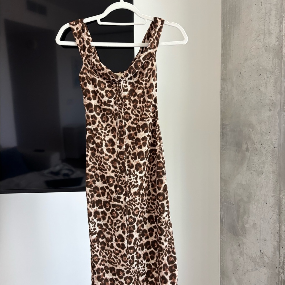 Jessica Simpson Leopard Print Midi Dress